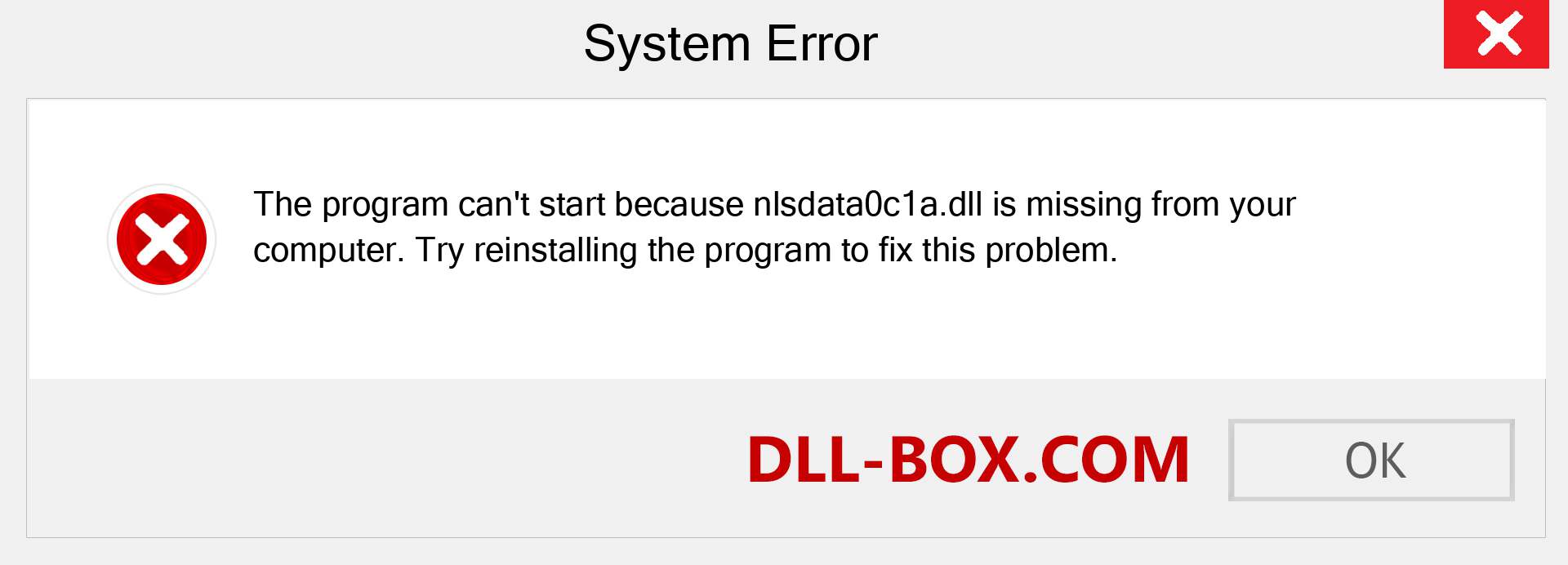  nlsdata0c1a.dll file is missing?. Download for Windows 7, 8, 10 - Fix  nlsdata0c1a dll Missing Error on Windows, photos, images